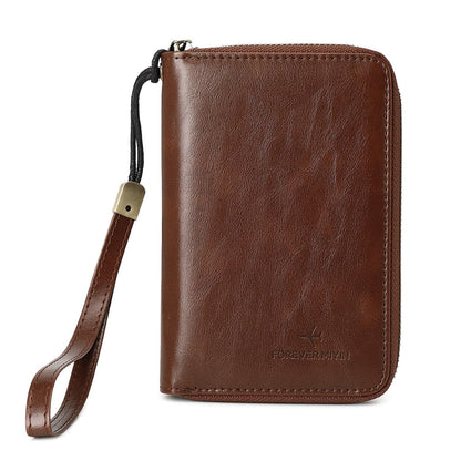 LEEXTON RFID Blocking Passport Holder for Wallet,with Zipper Travel Wallet Credit Cards Case Women Men Passport Cover Wallet