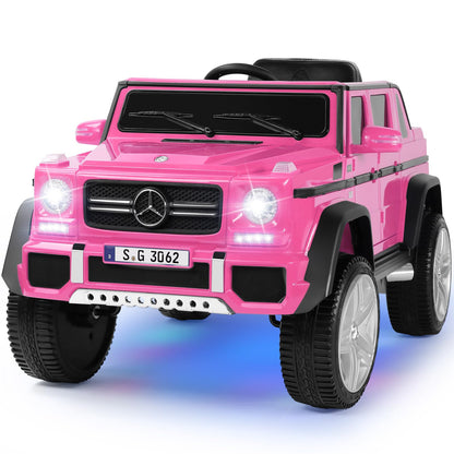 JOYLDIAS Ride On Cars, Licensed Mercedes-Benz Maybach G650S, 12V7AH Battery Powered Toy Electric Car for Kids W/LED Underglow Lights,Remote Control, 2 Motors, 3 Speeds, Music, Bluetooth,Horn,Pink
