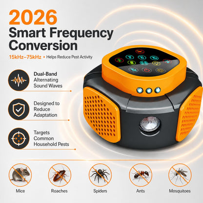 Ultrasonic Pest & Insect Repeller, Ultrasonic Repellent for Roach, Rodent, Mouse, Bugs, Mosquito, Mice, Spider, Ant,Electronic Plug in Pest Control,3 Mode Switching