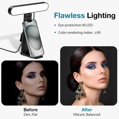 InnoGear Video Conference Light, On-Camera Video Lights for Monitor Desk LED Streaming Lighting with Remote and Touch Control Selfie Zoom Lighting for Computer Webcam Laptop Podcast, Recording