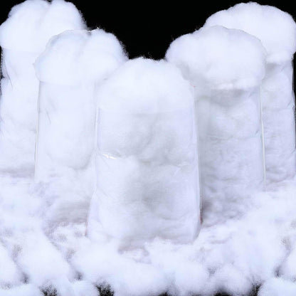 Shappy 141.10 Ounce/ 4000 g Christmas Fake Clouds Snow Decoration Artificial White Cloud Fiber Faux Fluffy Snow Indoor Soft Artificial Fake White Cotton Winter Craft Decor Xmas Tree Village Displays