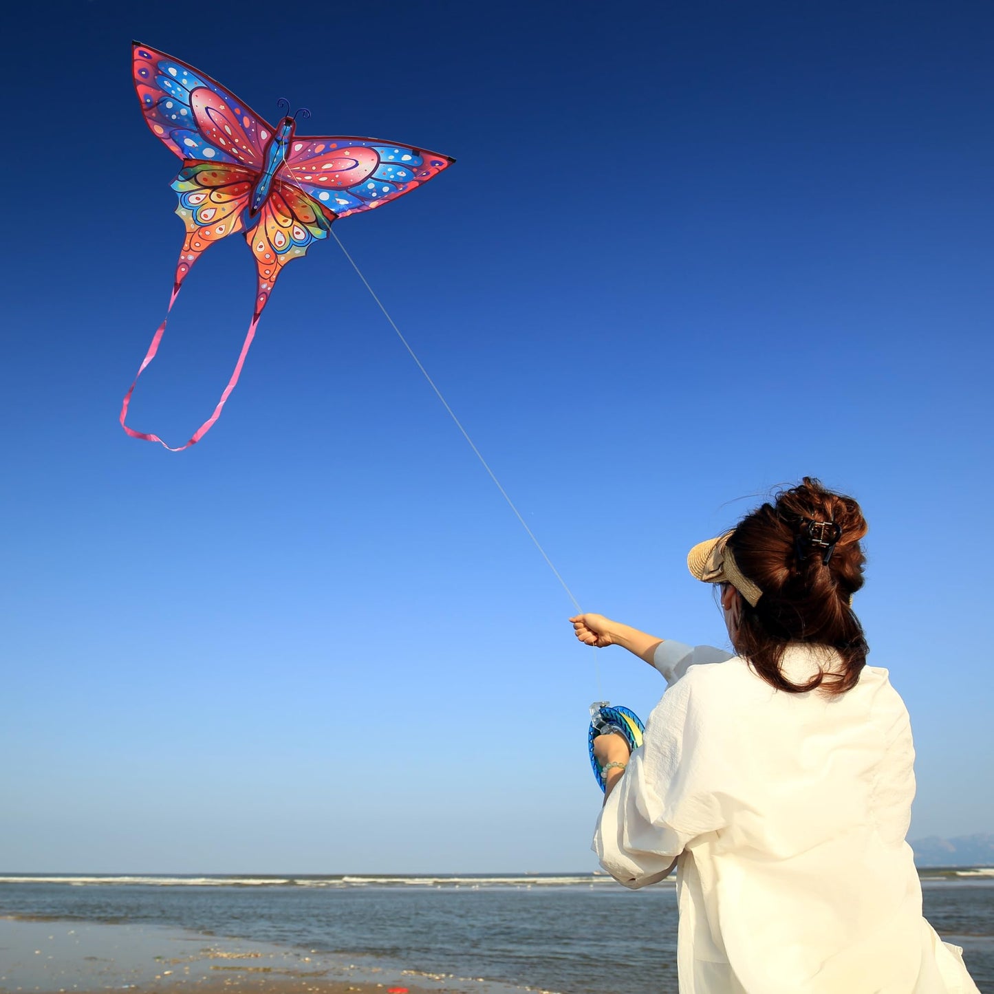 ORGCLDKT-Quadwing Bionic Butterfly Kite/Dragonfly Kite, Super Easy to Fly with, Outdoor Toy,for Kids Ages 8-12,4-8,Boys,Girls, Also for Adults. Kites for The Beach, Grassland, Hiking,Trekking.