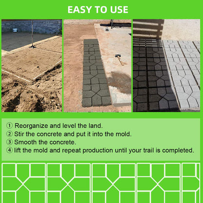 Walk Maker Reusable Concrete Molds 15.7"x15.7"x1.57" Paver Yard Patio Lawn Garden DIY Walkway Pavement Paving Moulds (Cross Square)