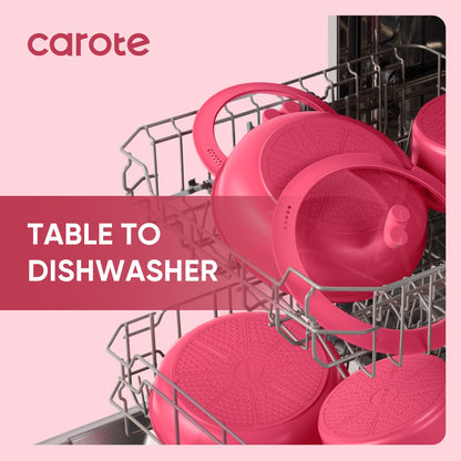 CAROTE 15pcs Pots and Pans Set Non Stick, Cookware Set Non Toxic with Detachable Handle, Induction Kitchen Cooking Set, Dishwasher/Oven Safe, RV/Camping Cookware