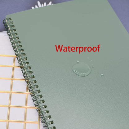 Yansanido Spiral Notebook, 4 Pcs 10 Inch x 7.4 Inch B5 Thick Plastic Hardcover 7mm College Ruled 4 Color 80 Sheets -160 Pages Journals for Study, Work, Travel and Notes (B5, 4 Pcs Dark Color 2)