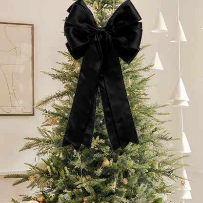 Meseey Large Velvet Bows for Farmhouse Wreaths, 20 x 10 Inches, 2 Pack, Door Decorations (Black)