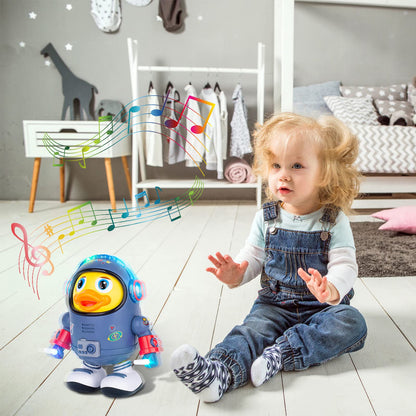 Berry President Electric Space Duck, Electric Toys with Lights and Sounds, Moving Walking Dancing Toys for Toddlers
