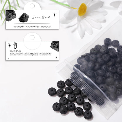 Raicegs 100pcs 5×8mm Rondelle Lava Rock Beads Natural Gemstone Beads Abacus Disk Stone Loose Beads for Jewelry Making DIY Bracelets Necklace