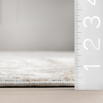 nuLOOM Chastin Modern Abstract Area Rug - 2'6" x 10' Runner Rug Modern/Contemporary Beige/Grey Rugs for Living Room Bedroom Dining Room Entryway Hallway Kitchen