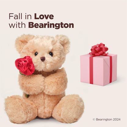 Bearington Remington Teddy Bear- 9.5" Soft and Cuddly Valentines Day Stuffed Animals - Adorable Bear Stuffed Animal Plush Gift