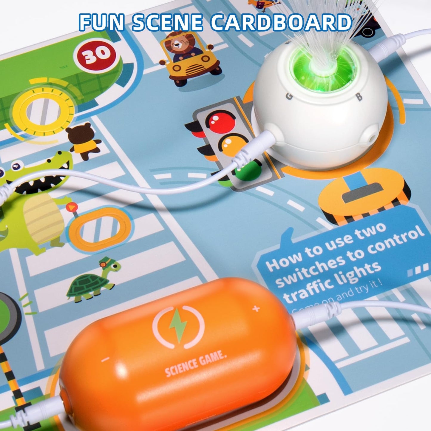 Circuits Science Kit for Kids Ages 3-12 | 64 STEM Projects with 25 Electronic Parts | No Soldering, Kids Circuit Board Kit with Fan, RGB Lights| Educational STEM Toy Gift for Boys & Girls 6-8