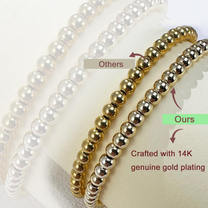 Free bird Sapphire Bracelet September Birthstone Bracelet 14K Gold Plated Beaded Bracelets Handmade Stretch Beaded Sapphire Jewelry for Women