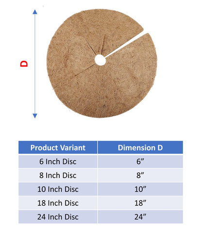 Deepthi 24-Inch Coco Coir Mulch Mats – Pack of 3 Natural Coconut Fiber Discs – Tree Ring Guards, Pot Covers, Sapling Root Protection, Weed Barrier, Moisture Retention for Garden & Potted Plants