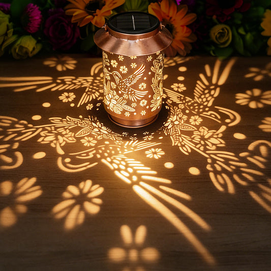 Ollny Solar Lanterns Outdoor Waterproof Hummingbirds, for Mothers Day Birthday Thanksgiving Gifts for Mom Grandma Sister Women Her, Hanging Solar Metal Lights for Garden Backyard Patio Decor
