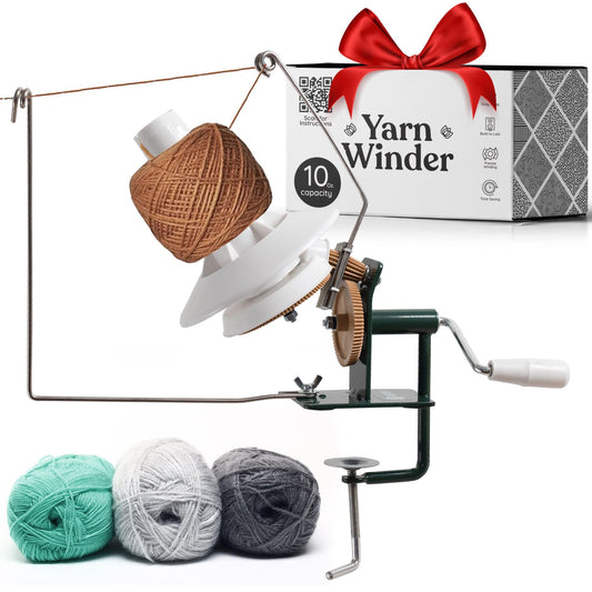 Wofaro - Large Capacity Yarn Ball Winder & Spinner. Hand-Operated Winder for Crocheting & Knitting, Supports 10 oz Yarn Capacity, Ideal for Crafters.