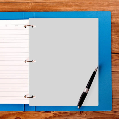 Full Page Flat Sheet Lifters, Letter Size 11 X 8.5 Inch, 3-Hole Binder Separators 4-1/4" Hole Spacing, Natural White (10 Pack)