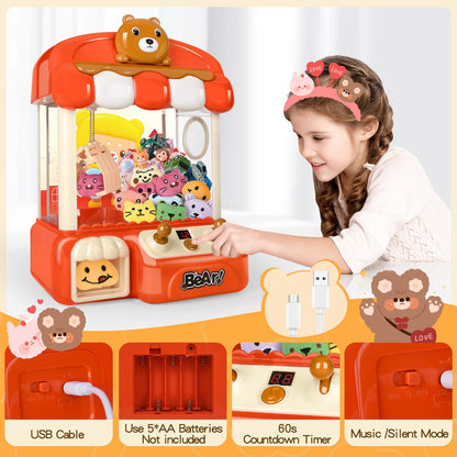 nicknack Large Claw Machine for Kids with Toys Inside,Arcade Size Toys for 3 4 5 6 7 8 Years Old Girls,Mini Prize Toys for Boys,Christmas Birthday Gifts for Kids,Includes Coins & Mini Toys