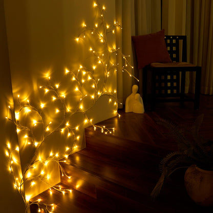 Yepfom Enchanted Willow Vine Lights with Remote, 18 Branches 144 LEDs Lighted Willow Vine for Wall Decor, Indoor Christmas Swags Decorations for Bedroom, Living Room & Home Decor