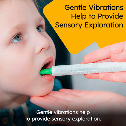Gafly Therapens Oral Motor Therapy Tools Stimulate Speech and Feeding - Chewy Vibe Speech Therapy Toys Help Kids with Sensory Needs Chew & Relax - Oral Stimulator Kit Includes 4 Tips, Storage Pouch