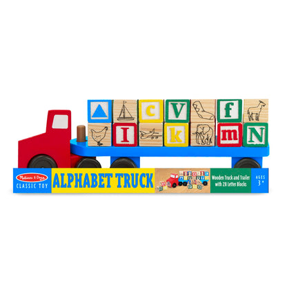 Melissa & Doug Alphabet Blocks Wooden Truck Educational Toy