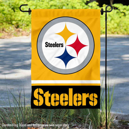 Steelers Gold Double Sided Garden Flag