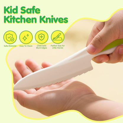 36Pcs Kids Knife Set for Real Cooking, Montessori Kitchen Tools for Toddlers, Safe Kids Cooking Toys with Storage Bin, Toddler Kitchen Knife Set for 3-10 Year Old Boys and Girls Birthday Gifts