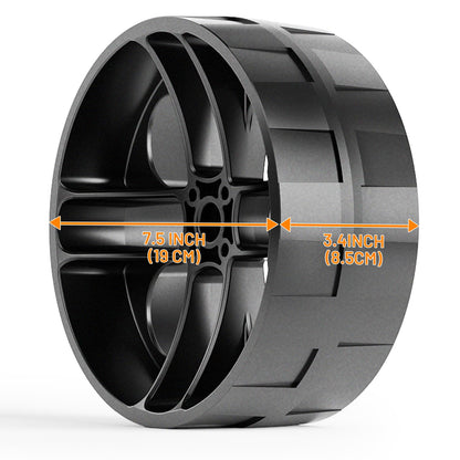 TIMBER RIDGE Wagon Replacement Rubber Wheel, Wheels for Utility Folding Beach Wagon Cart, 7.5" Diameter X 3.4" Wide(2 PCS)