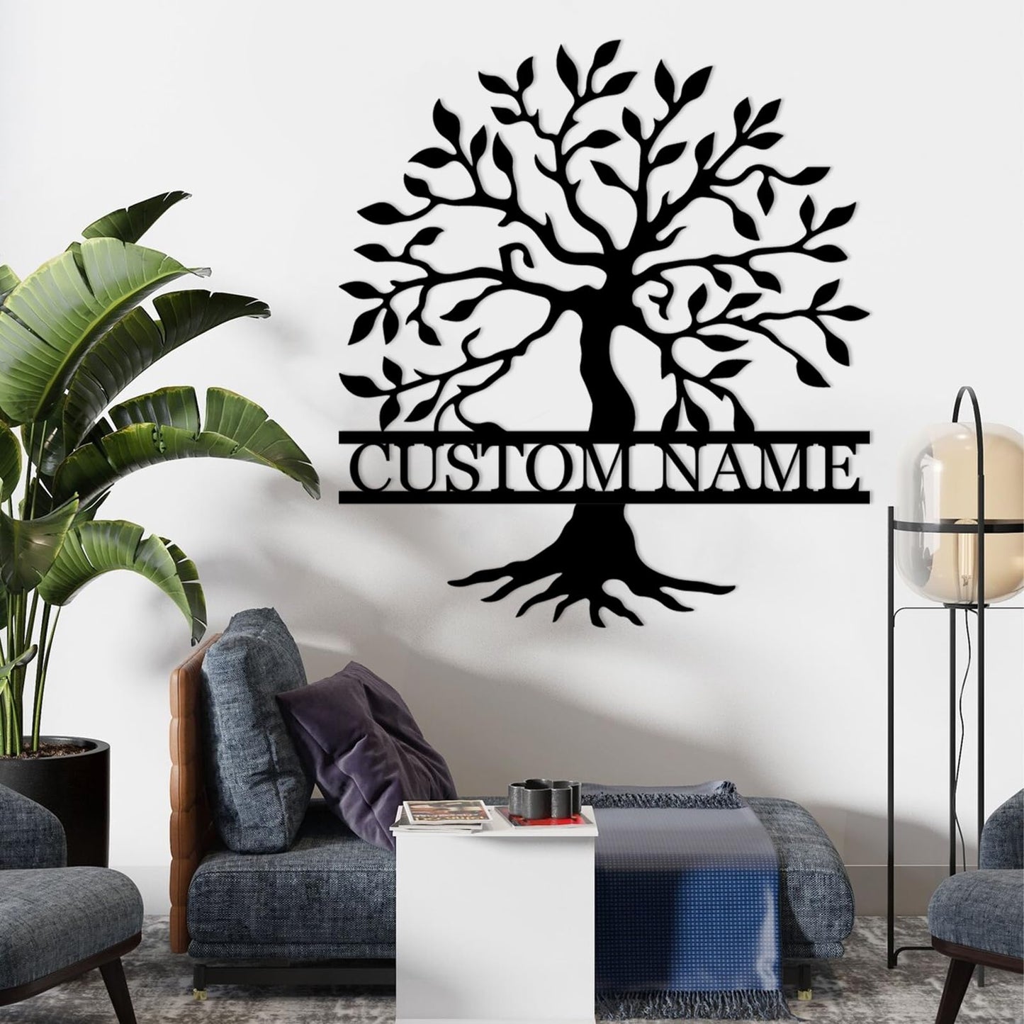 Custom Tree of Life Family Metal Signs, Personalized Tree of Life Wall Decor, Outdoor Yard Decor, Family Sign Wall Decor, Monogram Metal Sign, Custom Tree Yard Sign, Home Decor for Living Room