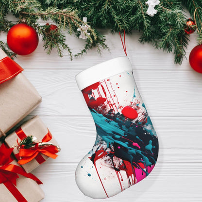 KOPUUYRD Abstract Paint Splashes Print Luxurious Holiday Socks,Unique Christmas Socks for Joyful Season,Festive Ornament Classic
