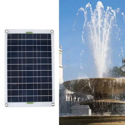 50W Solar Powered Pond Pump Kit with 800L/h Flow Rate 12V Low Noise DC Silicone Plastic for Garden Yard Fish Tank Pond Swimming Pool Outdoor and Patio
