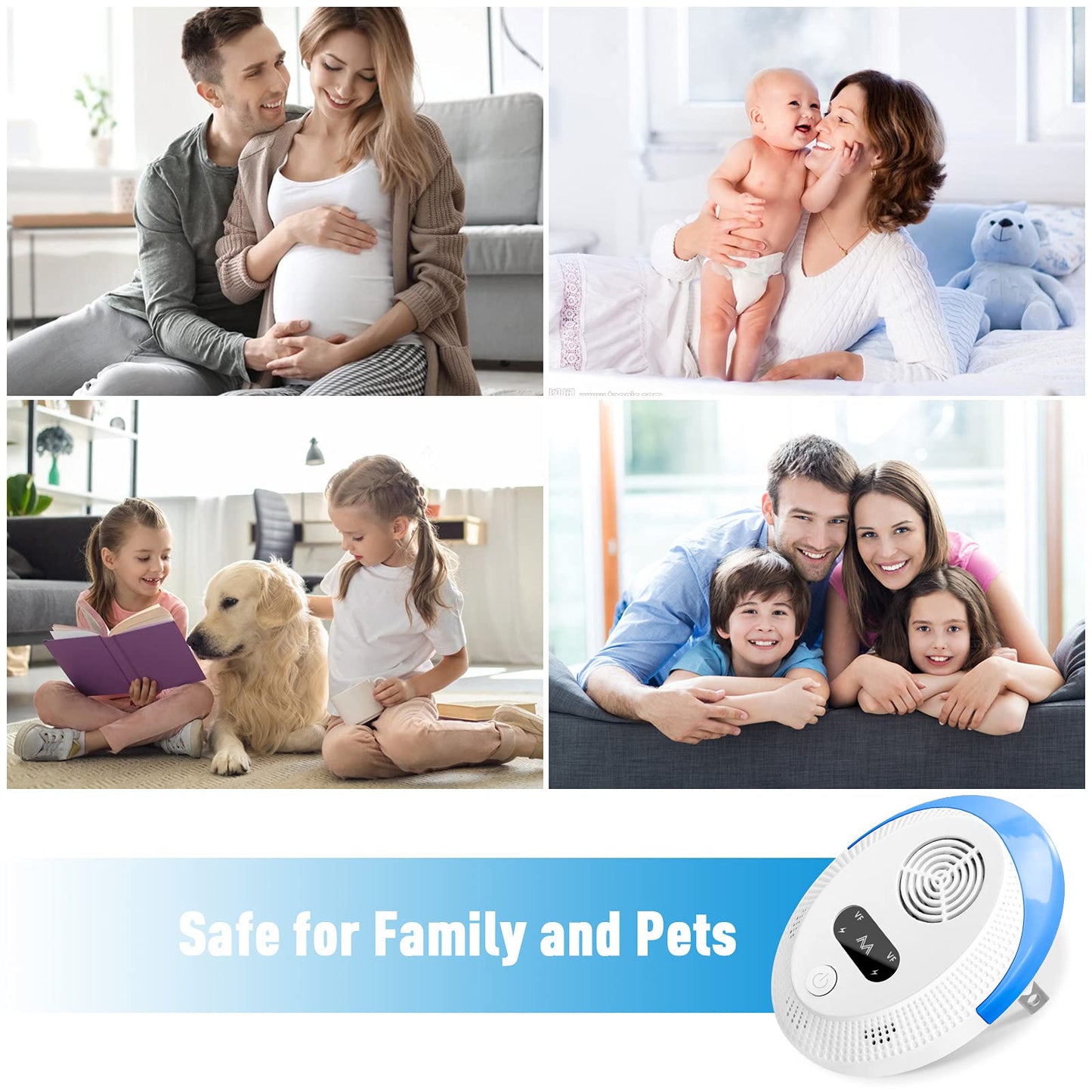 Bectine 2026 Upgraded Mouse Repellent, Ultrasonic Pest Repeller, Home Indoor Pest Repellent for Insect, Roach, Spider, Ant, Bug, Rodent, Mouse, Bugs, Mosquito, Mice, 6 Packs