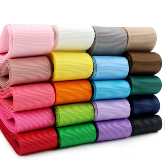 MEEDEE 1-1/2 inch Grosgrain Ribbon 20 Solid Color Assortment, 1.5" X 2 Yard Each, Total 40 Yds Per Package, Wide Ribbons Thick Fabric Ribbons for Crafts, Hair Bow Supplies