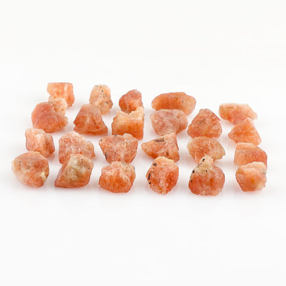 CRYSTALINES 100cts Natural Raw Sunstone Gemstones, Rough Stones, Wholesale Lot, Jewelry Making, Wire Wrapping, Loose Crystal Supply, DIY Craft, Reiki & Chakra Healing Crystals, 11-12pcs