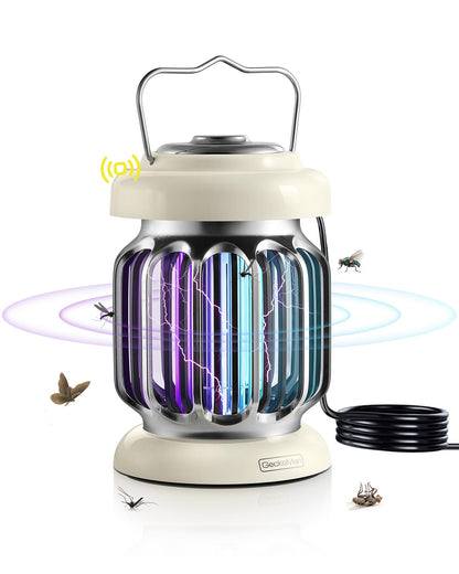 GeckoMan Hybrid Spectrum, Dusk-to-Dawn Bug Zapper Outdoor Bug Zapper Indoor Mosquito Repellent Outdoor Patio Mosquito Zapper Fly Zapper Fruit Fly Trap for Indoors Killer with Light Sensor