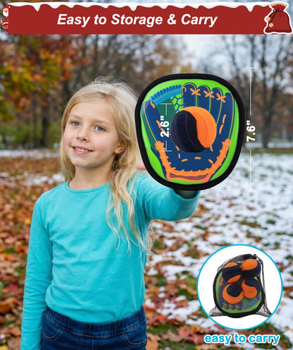 Qrooper Toss and Catch Ball Game Kids Toys for 3 4 5 6 7 8 Year Old Boys Girl Birthday Gift, Outdoor Games Yard Play Beach Pool Toys for Kids Age 4-8 8-12 Toddler Baseball Glove