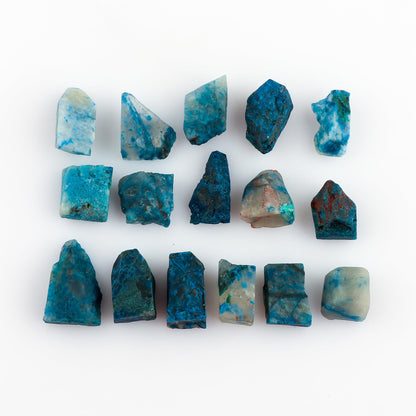 CRYSTALIS 100cts Natural Chrysocolla Raw Crystals, Loose Gemstone Wholesale Bulk Rough Jewelry Making Supply, Chakra And Healing Stones, Wire Wrapping, DIY, Tumbling, Gem Collection, 10+ pcs