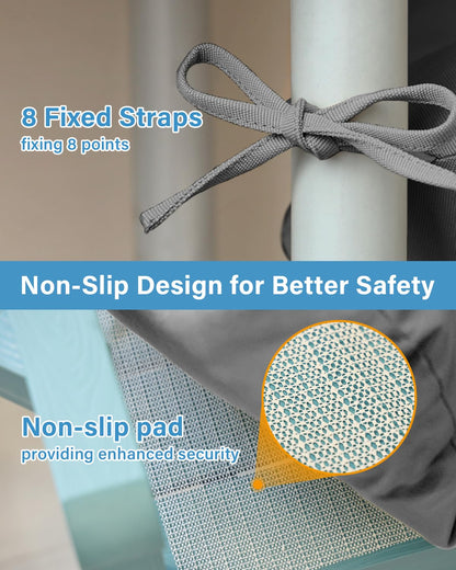 YEFU Porch Swing Cushions for Outdoor: 48 inch 5" Thick Outdoor Swing Cushions with Backrest - 2 Seater with Non-Slip Ties - UV Protection Bench Cushion for Patio - Waterproof & Machine Washable