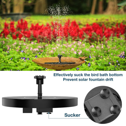 AISITIN 2 x 1.5 W DIY Solar Powered Garden Fountain with 6 Nozzles Effects for Ponds, Bird Bath, Aquarium, Garden Fountain