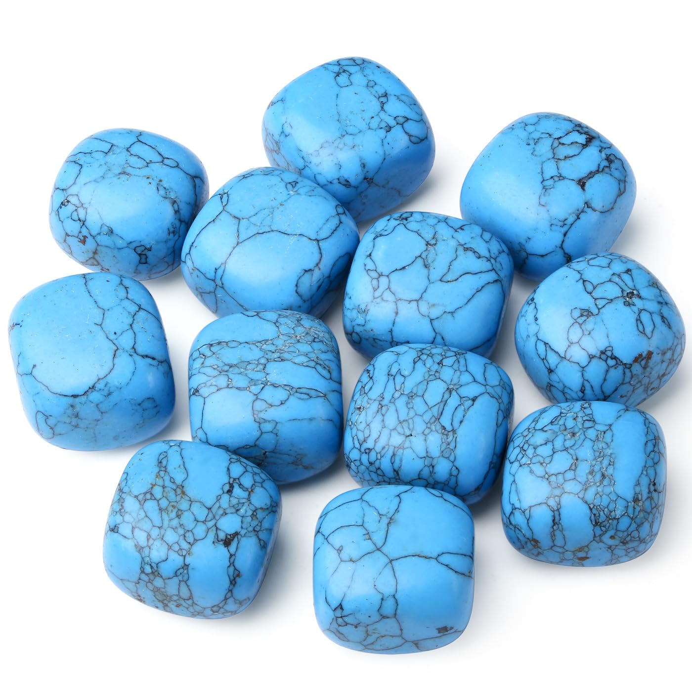 DUQGUHO Green Turquoise Crystals Healing Crystal Stones Set Natural Crystals Bulk Irregular Stones 0.45 lbs