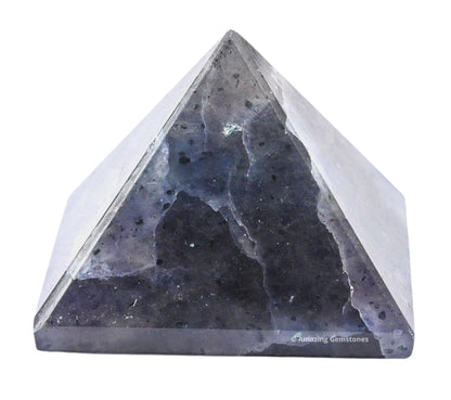 Amazing Gemstone Iolite Pyramid Crystal Healing Stones - 1.5" Great Pyramid Figurine of Natural Stone Pyramid for Meditation, Reiki, Chakra Balancing and Crystal Pyramids Grid