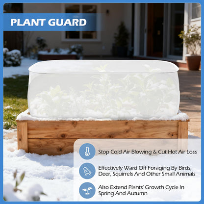 3Pcs Pop-Up Plant Winter Cover, Non-Woven Fabric Shelter with Stakes, Insulated Frost for Garden Beds, Lightweight and Foldable for Shrubs, Vegetables and Small Potted Fruit Trees(3Pcs 39x17x17")