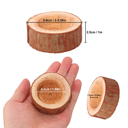 kukmakri 50 Pack Wooden Tealight Candle Holders – Exquisite 2-2.36 Inch Wood Votive Tealight Holder for Wedding, Event, and Home Decoration