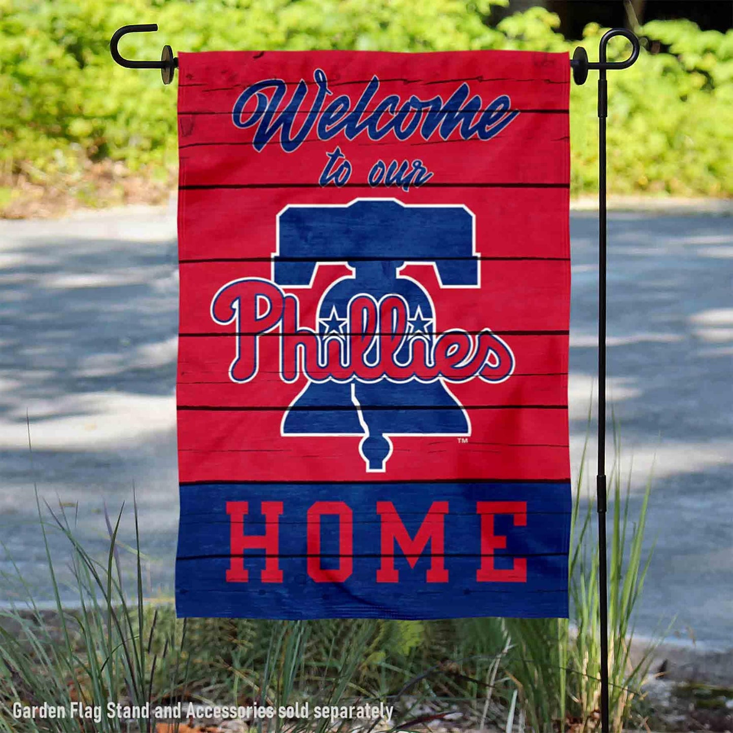 Philadelphia Phillies Welcome To Our Home Double Sided Garden Flag