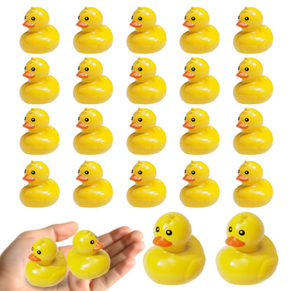 Duck Matching Bath Toys for Kids - 20 Plastic Ducks with Storage Bag | Fun Memory Games-Float Mini Duck Baby Bath Ducky Shower Toys-Water Outdoor Game for Children,Preschoolers,Birthday Party Carnival