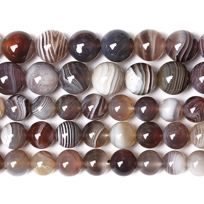 8MM 46PCS Natural Gemstone Stone Botswana Sardonyx Agate Beads for Jewelry Making DIY Bracelet