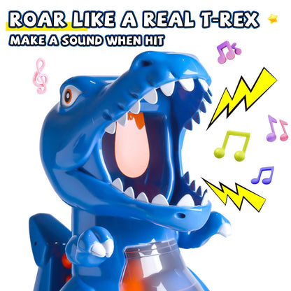 EagleStone T-Rex Dinosaur Shooting Toys for 6 7 8 Year Old Boys, Electronic Shooting Target Game with Air Pump Gun, 24 Balls, Foam Blaster Boy Toys Age 6-8 8-10, Christmas Birthday Gifts for Kids