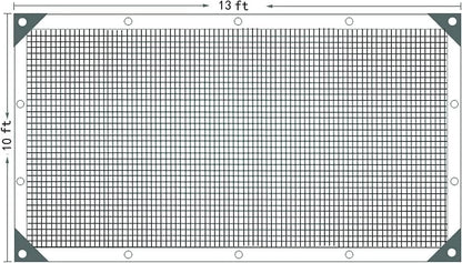 Shade Cloth 90% 10 Ft x 13 Ft Sun Shade Net with Grommets UV-Blocking Net for Plants Cover Greenhouse Barn Flowers Patio Lawn Outdoor