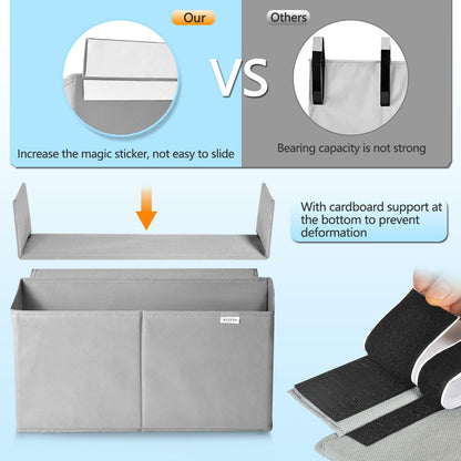 BYXEPA Desk Storage Bag, Table Storage Organizer For Computer, Gaming Desk, Dorm, Study Work Table (Grey)