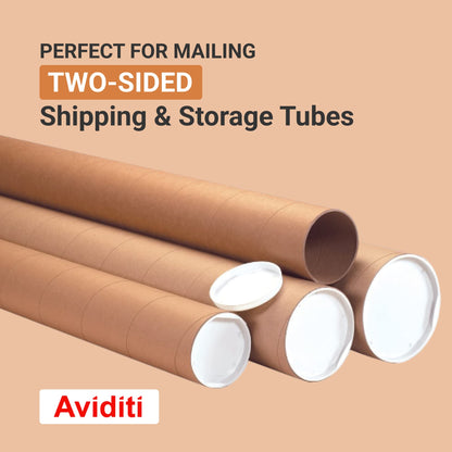 Aviditi BOX USA BOX USA Mailing Tubes, 3" W x 16" H, 24-Pack - Round Corrugated Tubes for Mailing and Storage of Blueprints, Artwork, Crafts, Posters, Long Art Holder