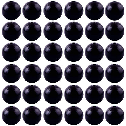 Natural Stone Beads 100pcs 10mm Black Obsidian Round Genuine Real Stone Beading Loose Gemstone Hole Size 1mm DIY Charm Smooth Beads for Bracelet Necklae Earrings Jewelry Making (Black Obsidian, 10mm)